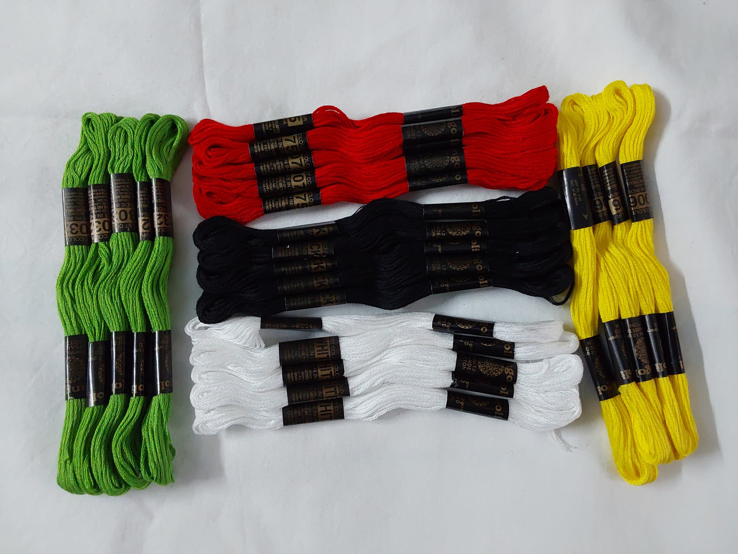 Vardhman Embroidery Threads COMBO 5Colours each colour 5pieces - ZealHobbieZ