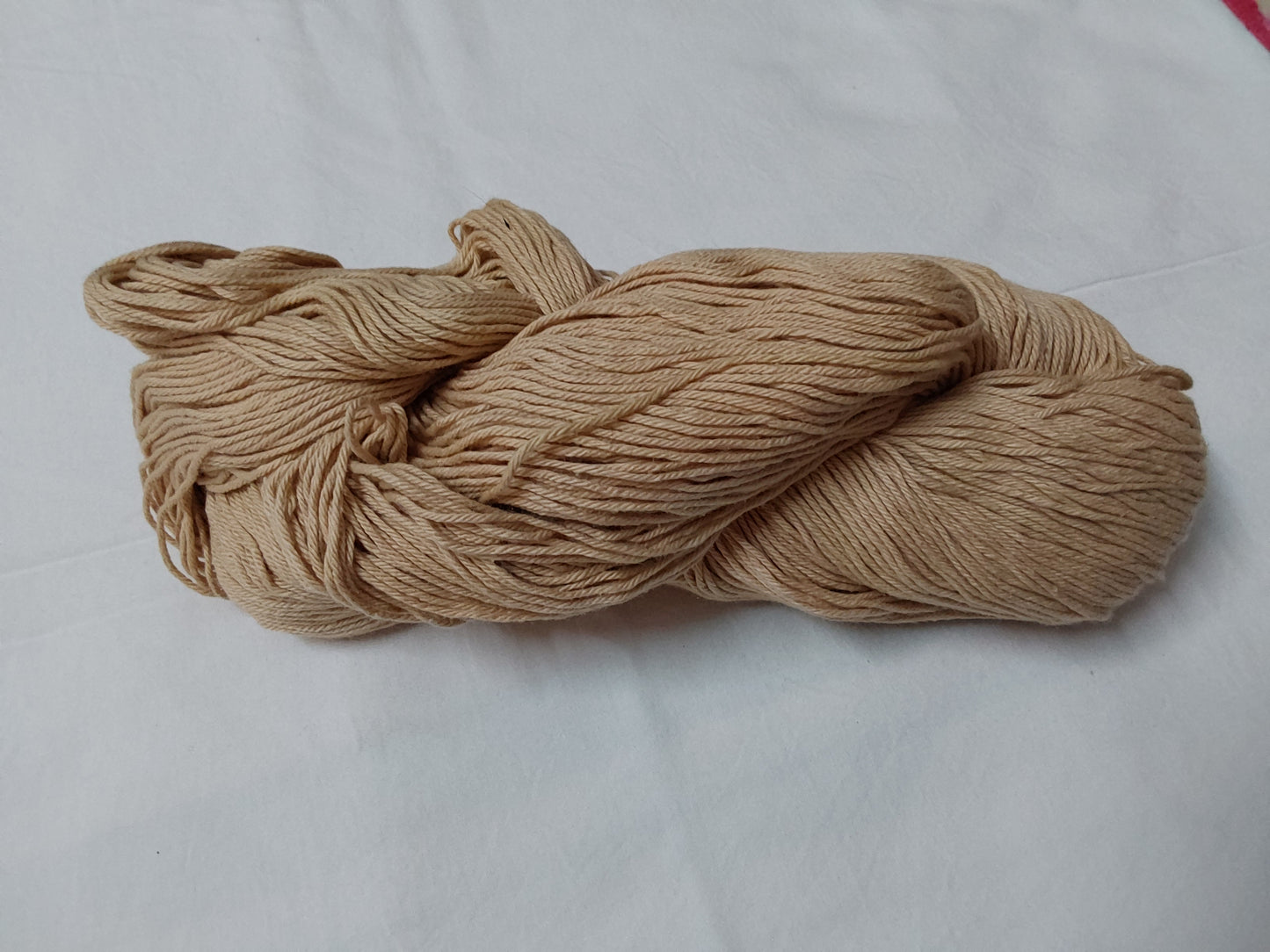 PU 4ply Cotton Yarn for Crochet/Knitting Brown-Tortilla