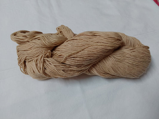 PU 4ply Cotton Yarn for Crochet/Knitting Brown-Tortilla