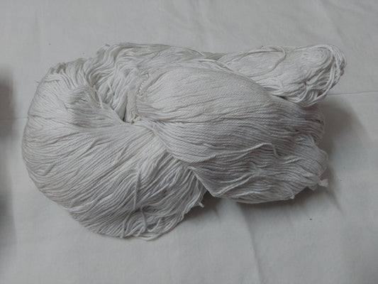 PU 4ply Cotton Yarn for Crochet/Knitting White