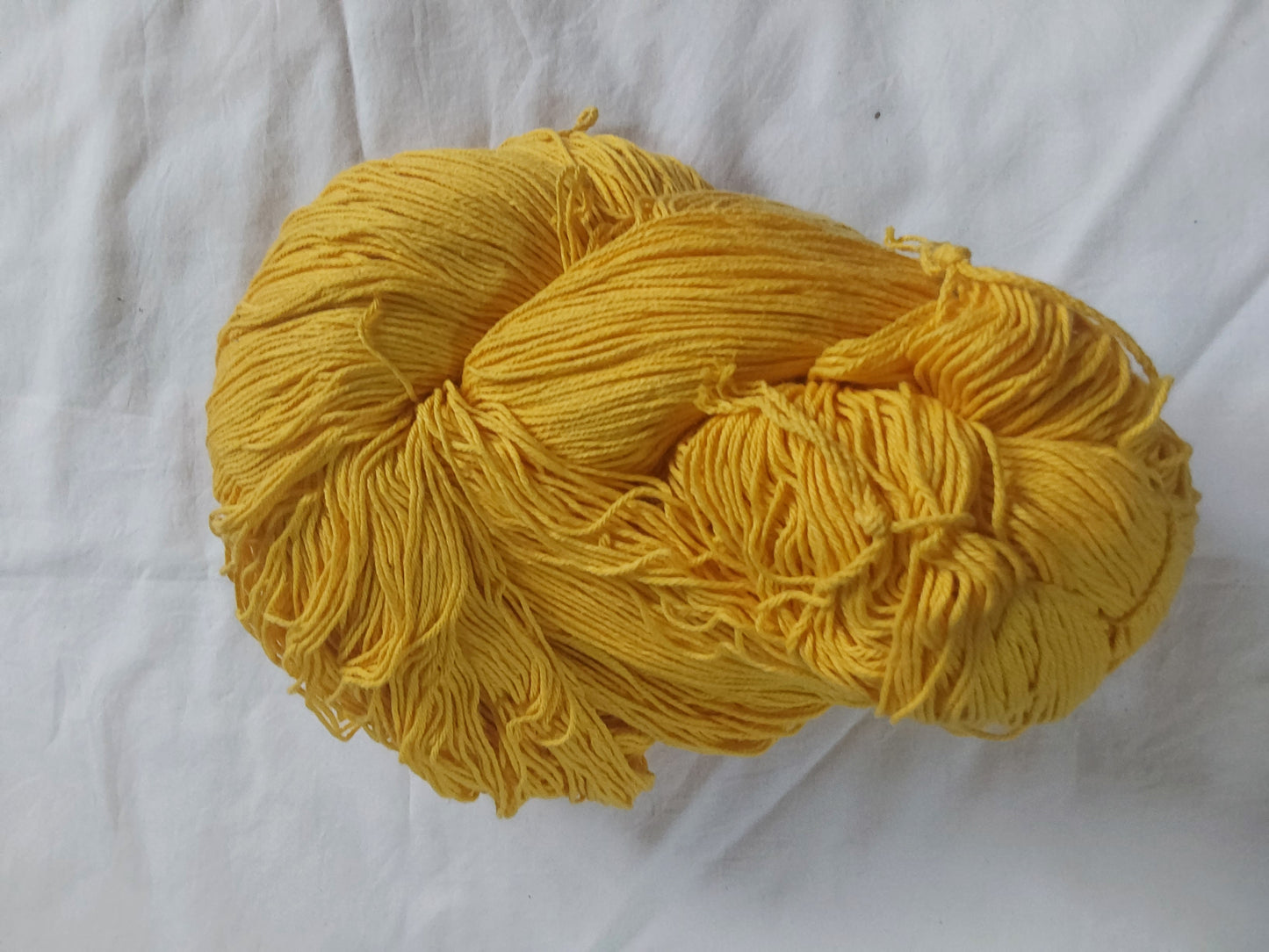 PU 4ply Cotton Yarn for Crochet/Knitting Yellow - ZealHobbieZ