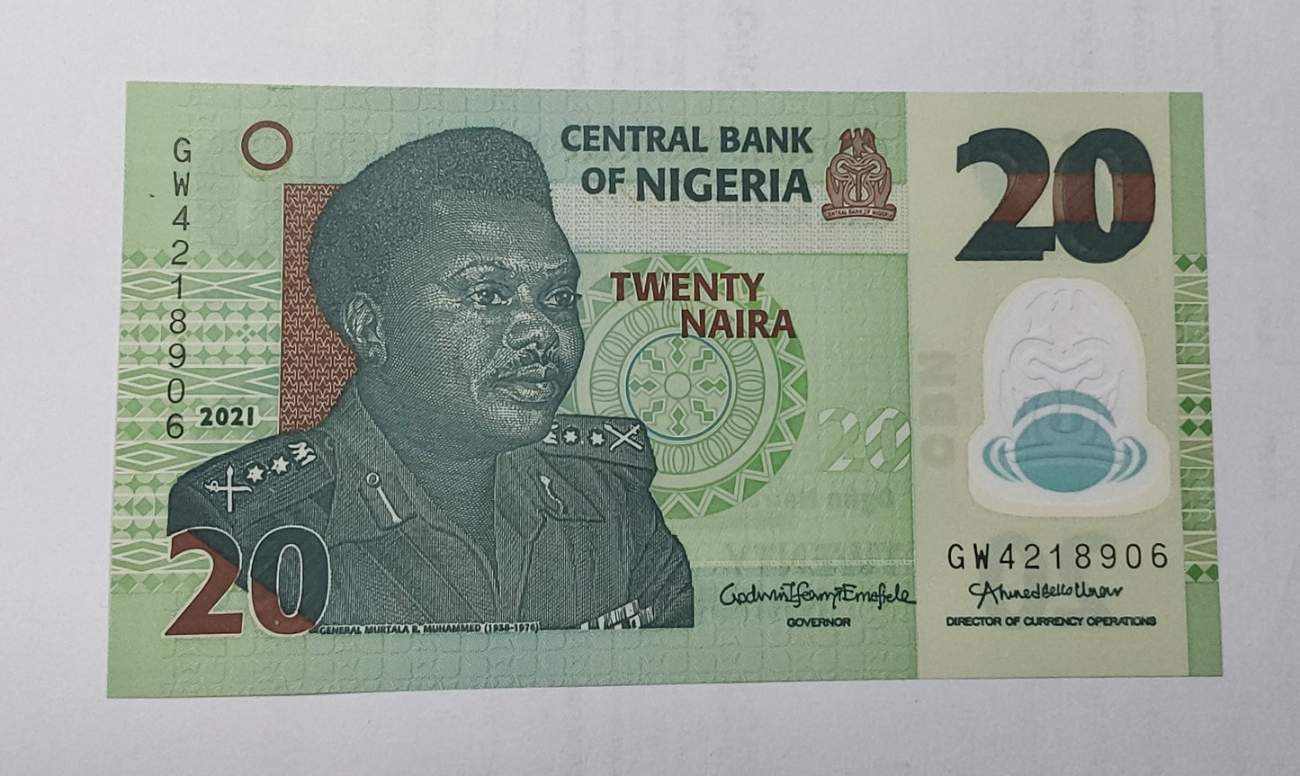 Nigeria 20 Naira 2021 UNC Polymer - ZealHobbieZ