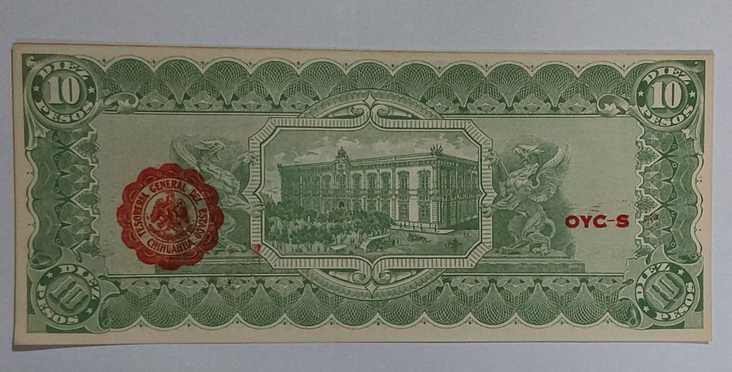 Mexico ( State of Chihuahua) old rare note 1914 UNC S535 - ZealHobbieZ