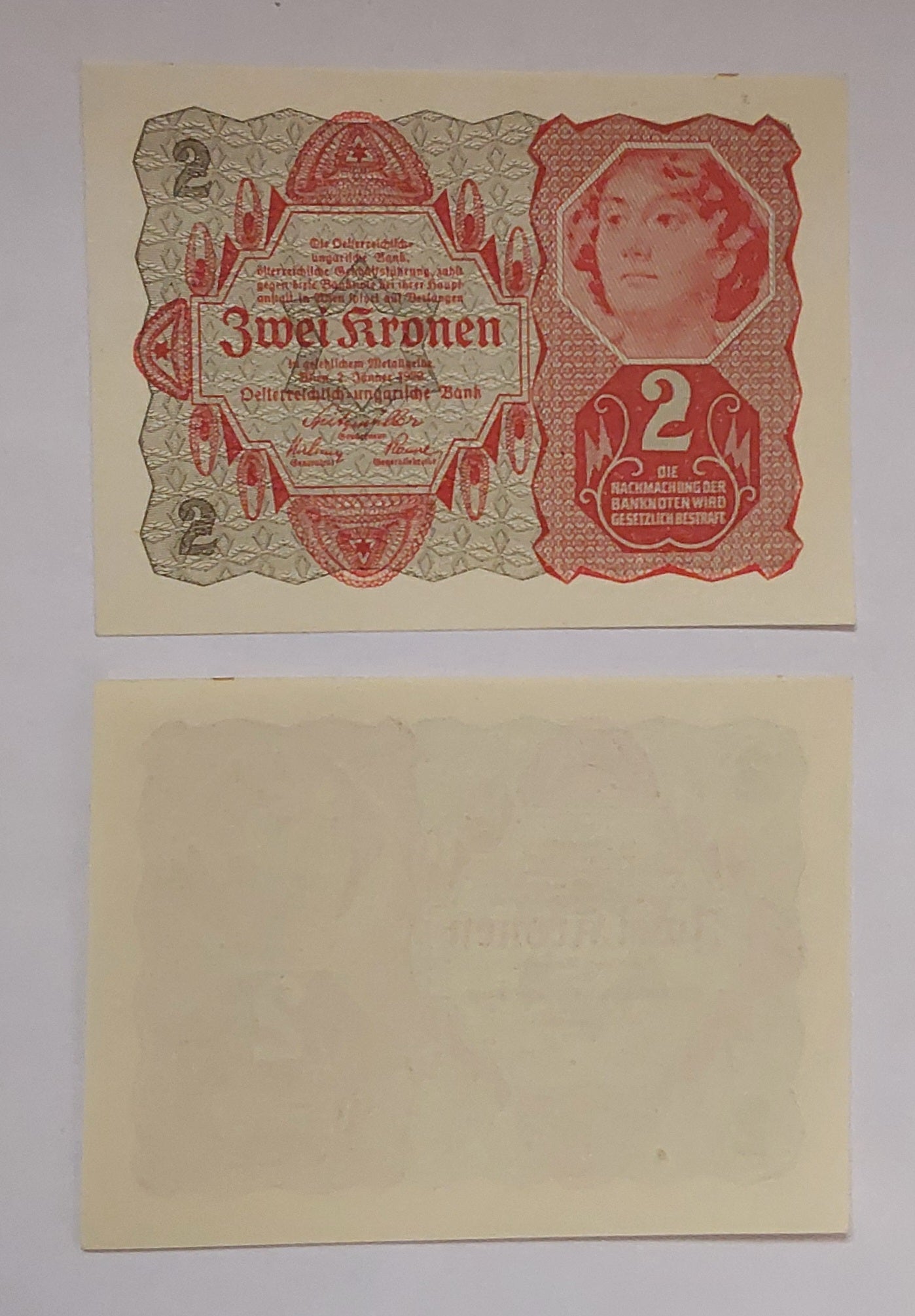 Austria 2 kronen UNC P74 1922 - ZealHobbieZ