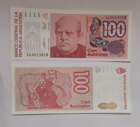 Argentina 100 Australes UNC 1985-91 P327 - ZealHobbieZ