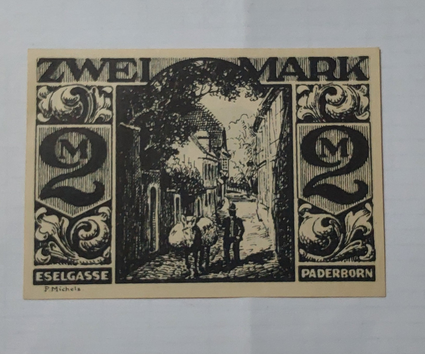 Germany Notgeld 2 Mark 1921 Used (small size) - ZealHobbieZ