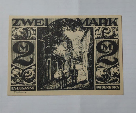 Germany Notgeld 2 Mark 1921 Used (small size) - ZealHobbieZ