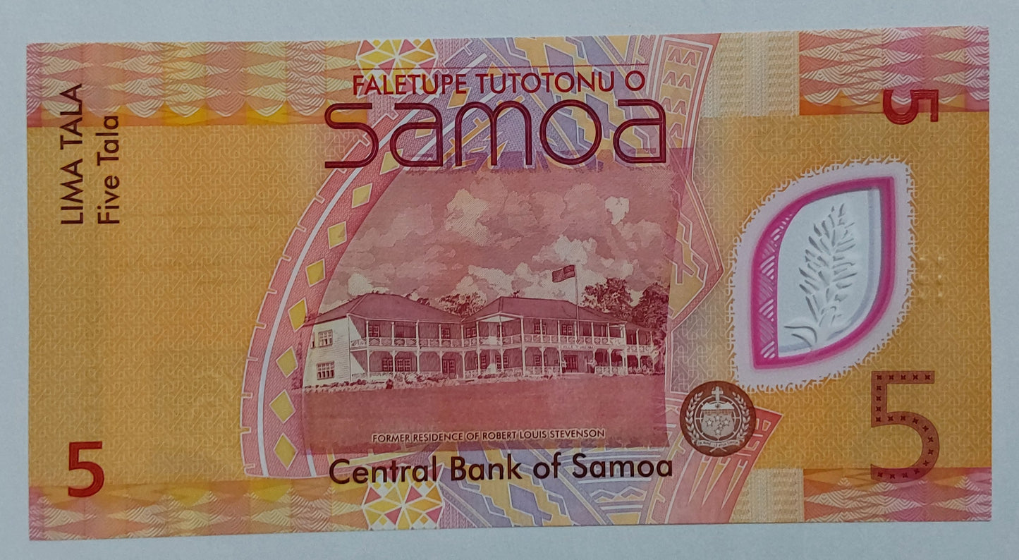 Samoa 5 Tala 2023 P47 UNC Polymer - ZealHobbieZ