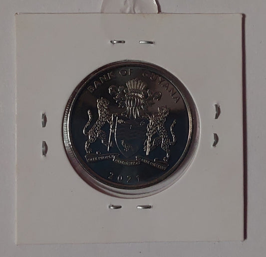 Guyana 100 Dollars world coin - 55 years of independence coloured coin 2021 - ZealHobbieZ