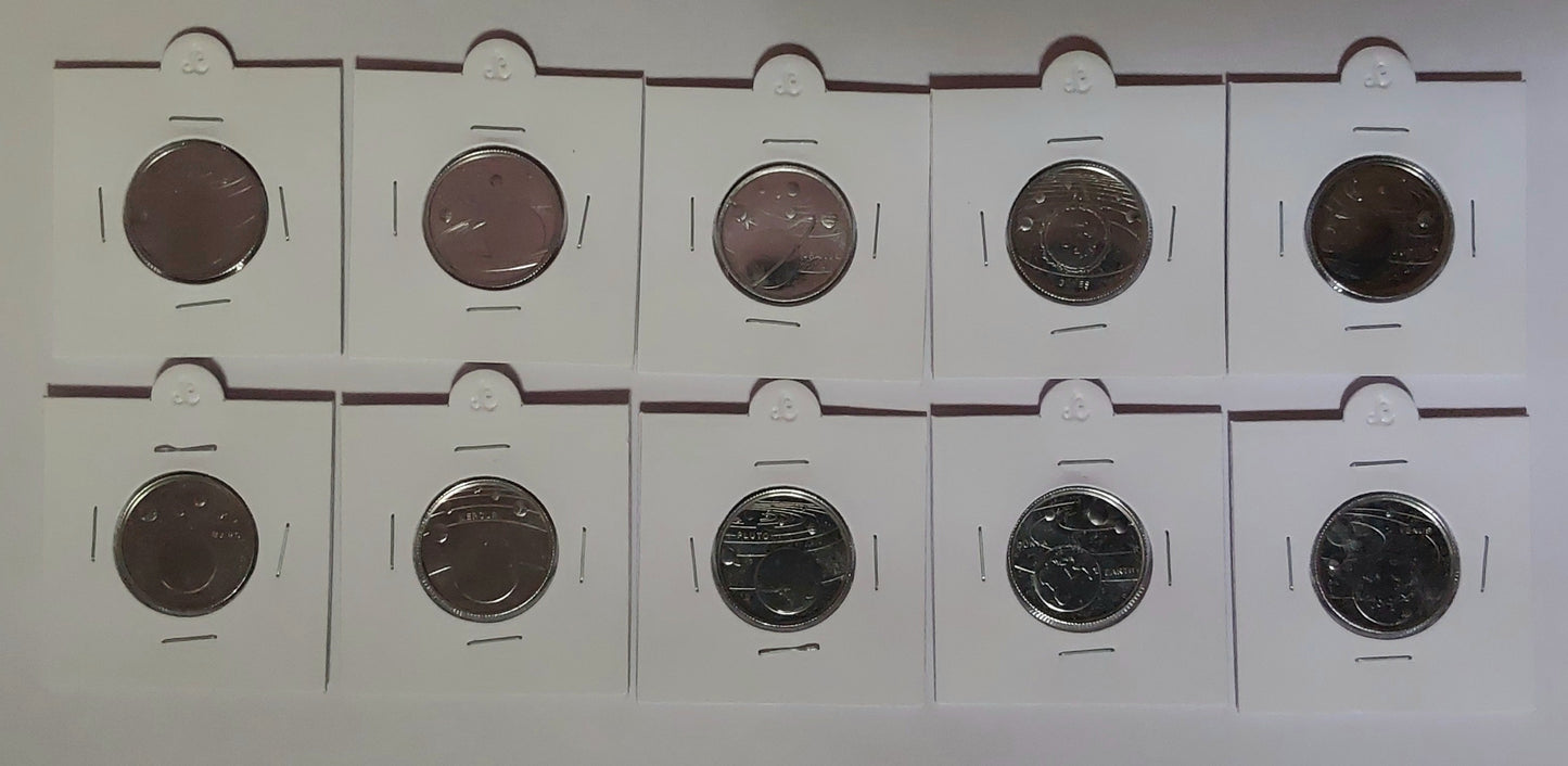 Turkey Solar planet 10 Coins set 1 kurus (2022-23) - ZealHobbieZ