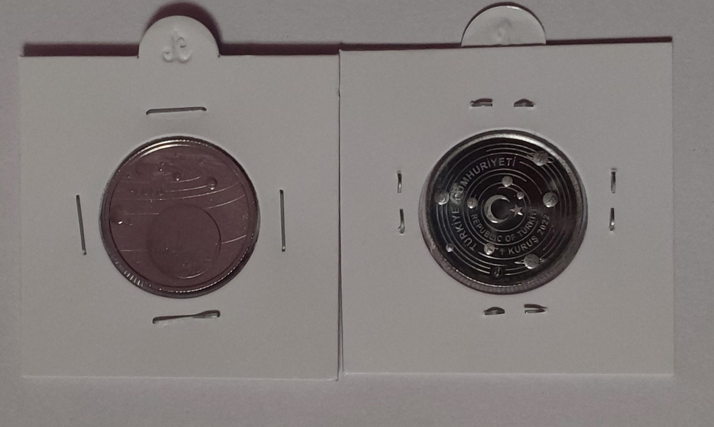 Turkey Solar planet 10 Coins set 1 kurus (2022-23) - ZealHobbieZ