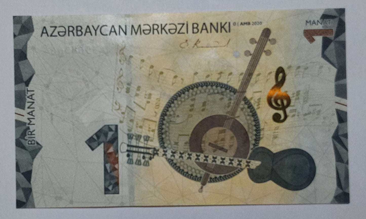 Azerbaijan 1 Dram UNC 2020 P38 - ZealHobbieZ