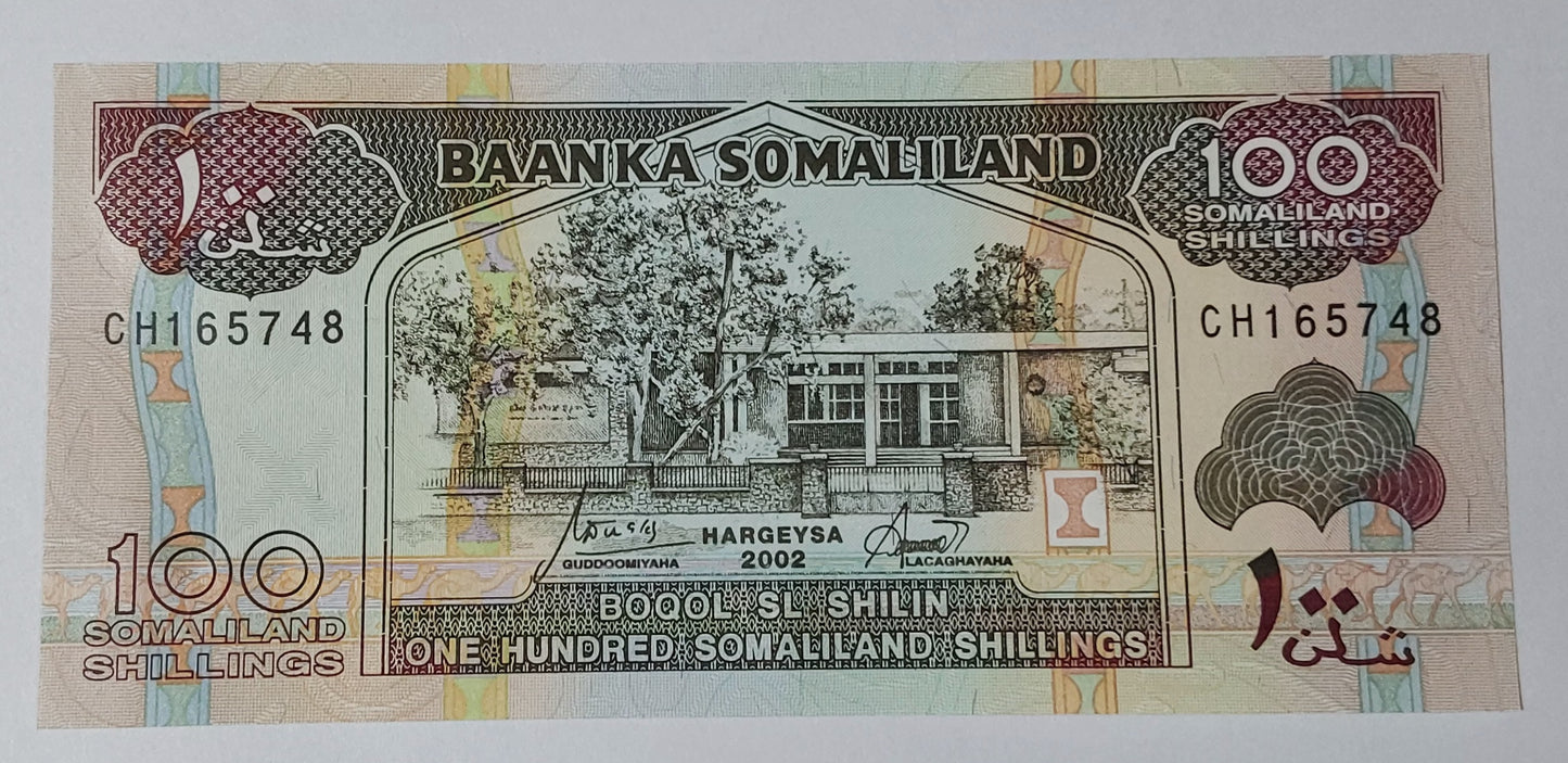 Somaliland 100 Shillings 2002 P5D UNC - ZealHobbieZ