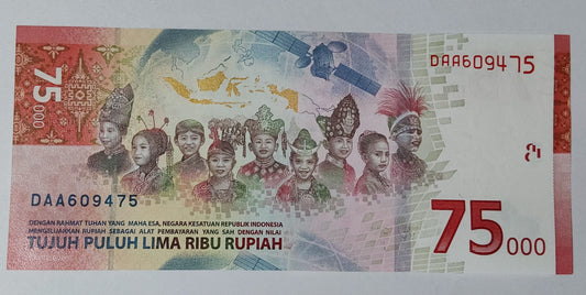 Indonesia 75,000 Rupiah 2020 P161 UNC - Commemorative Issue