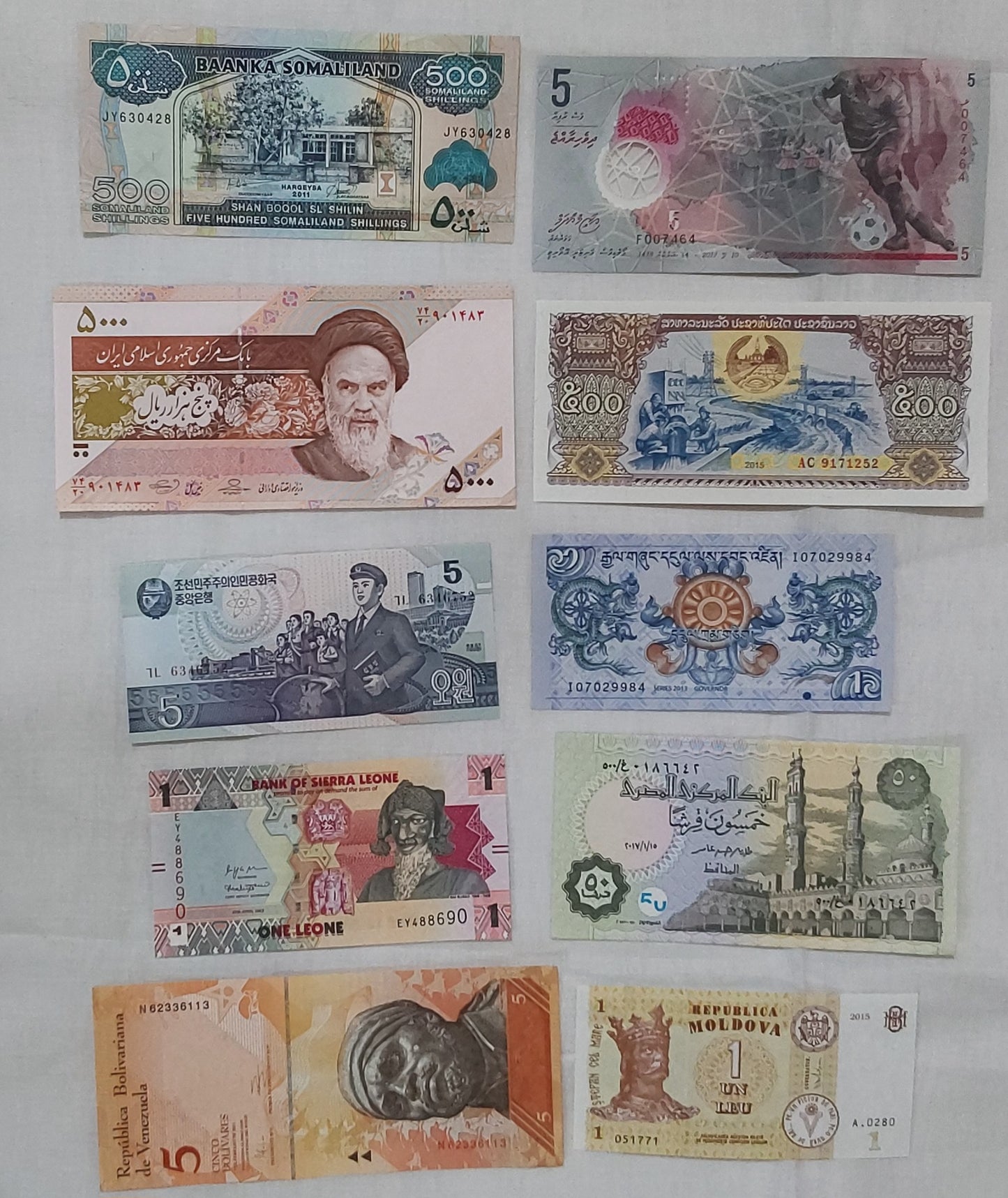 50 Different Country Banknotes SET Lot 1 | Unique Collection for Collectors