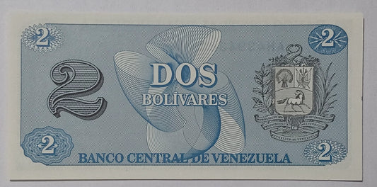 Venezuela 2 Bolivares 1989 UNC - ZealHobbieZ