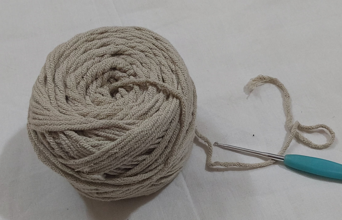 16Ply Cotton Yarn Baby Soft Materials For Knitting, Crochet, Macramé, Diy Craft 100Gms Ball Tan (Oat)