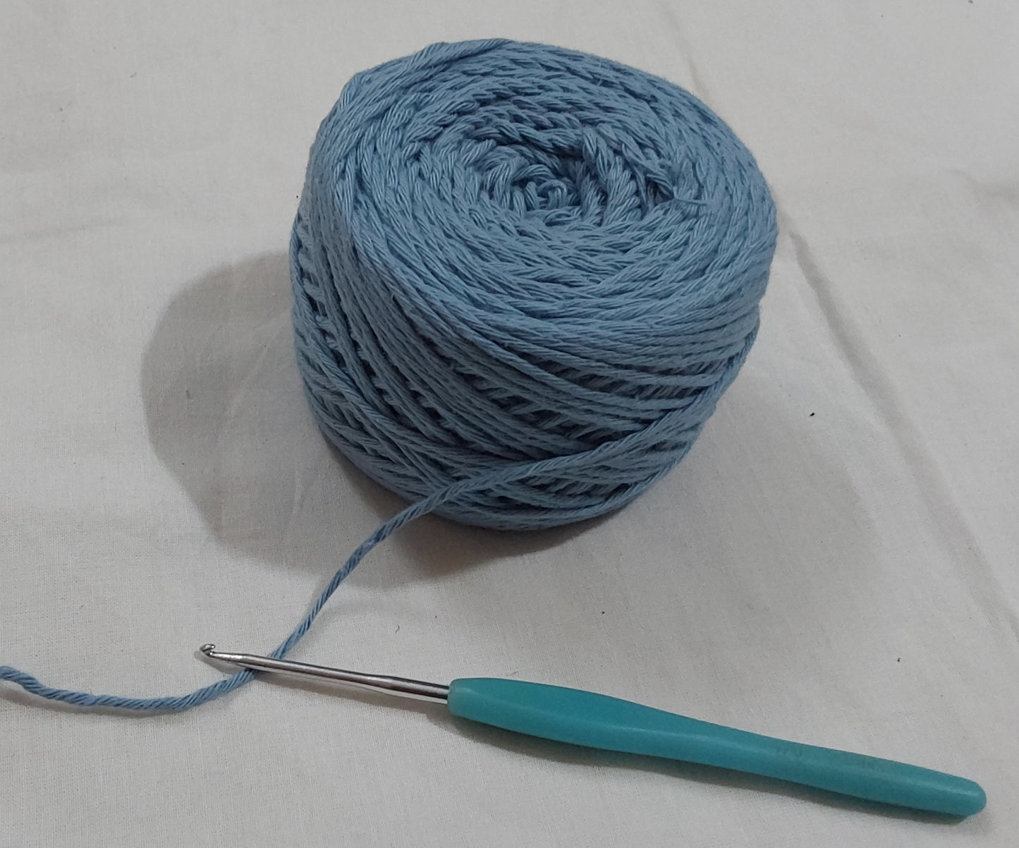 8 Ply Cotton Yarn Baby Soft Materials For Knitting, Crochet, Macrame, Diy Craft 100Gms Ball L.Blue