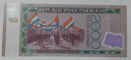 PARAGUAY 2000 GURANIES POLYMER 2008 P228 UNC