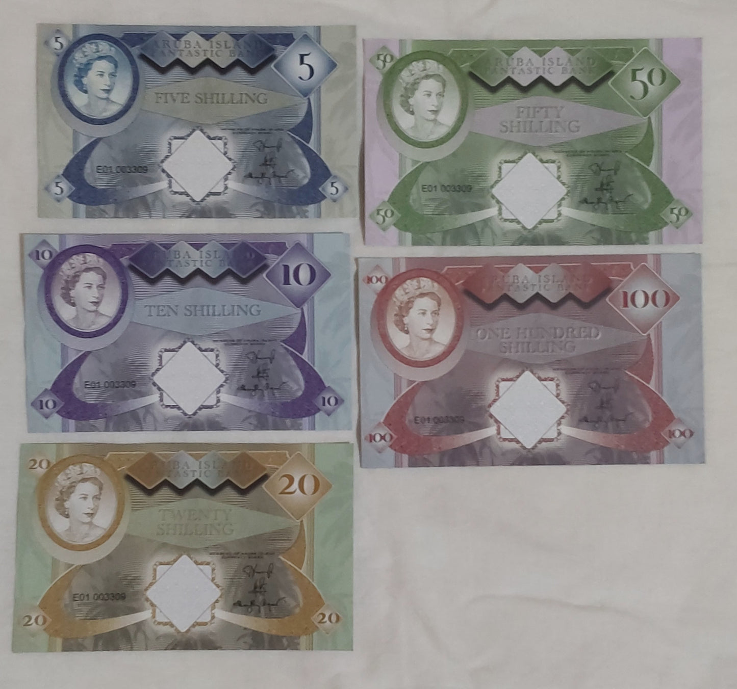 Aruba Island Fantasy Bank notes - Collection _ Zeal hobbiez