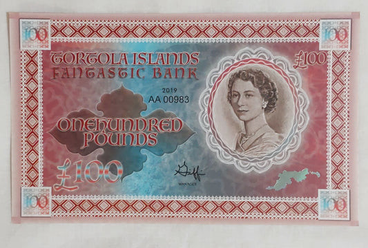 TORTOLA ISLANDS 5, 10, 20, 50, 100 Pounds 2019 FANTASY set
