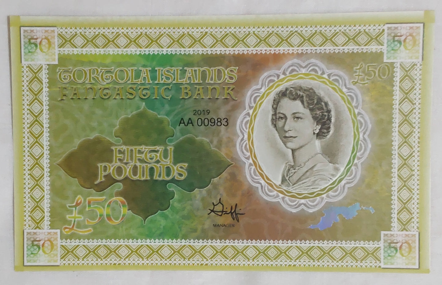 TORTOLA ISLANDS 5, 10, 20, 50, 100 Pounds 2019 FANTASY set