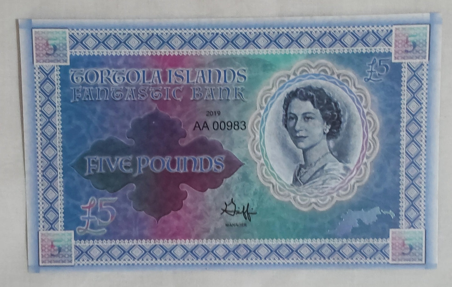 TORTOLA ISLANDS 5, 10, 20, 50, 100 Pounds 2019 FANTASY set
