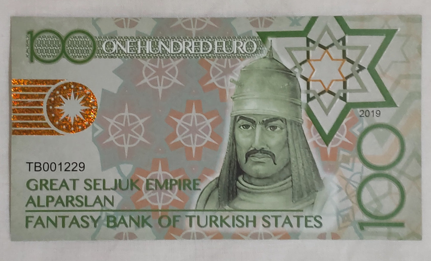 Bank of Turkish states - 10,20,25,50,100,200 Euro (Fantasy banknote) set