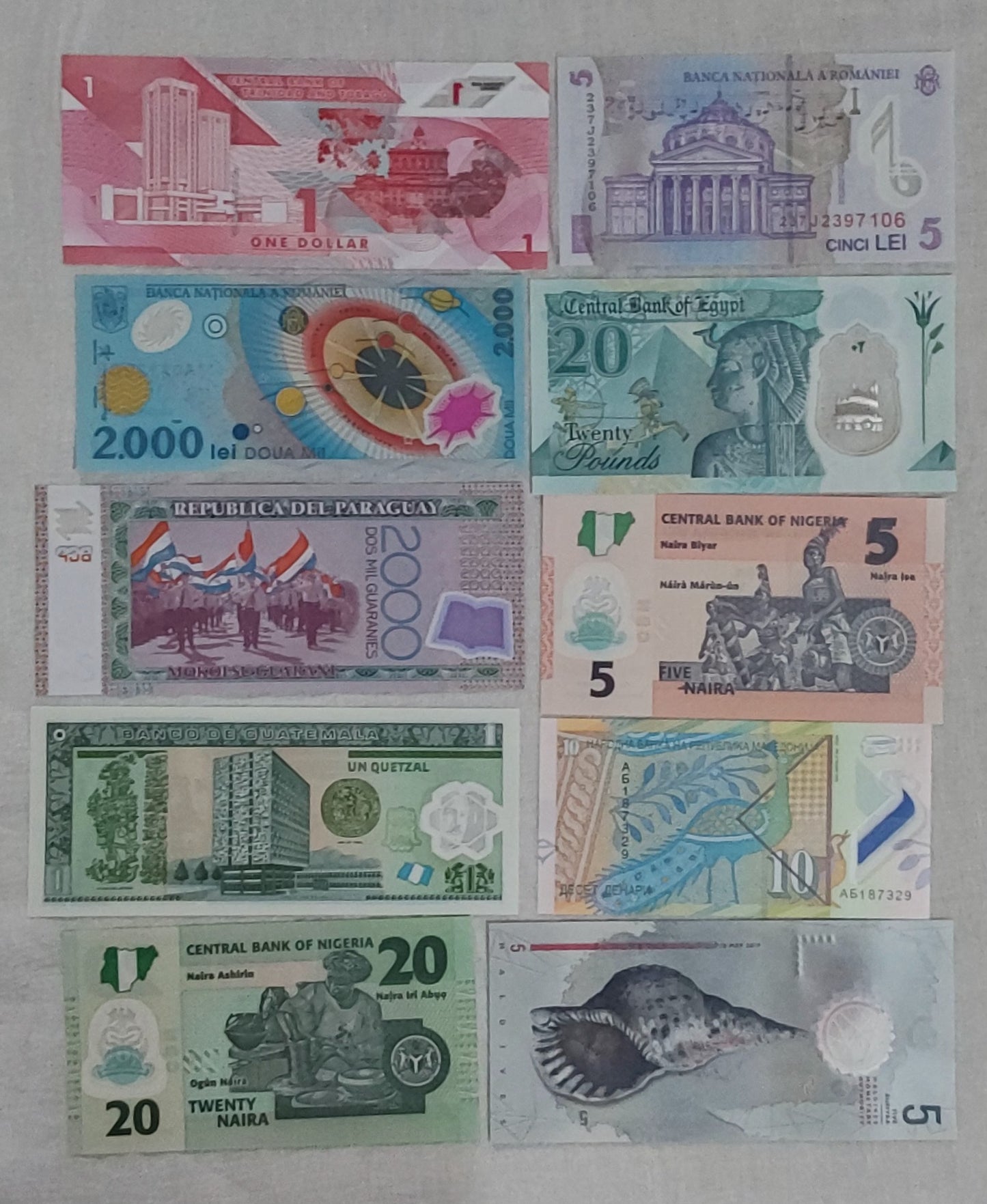 Lot of 10 different POLYMER Notes