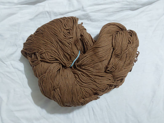 PU 4ply Cotton Yarn for Crochet/Knitting Brown-walnut