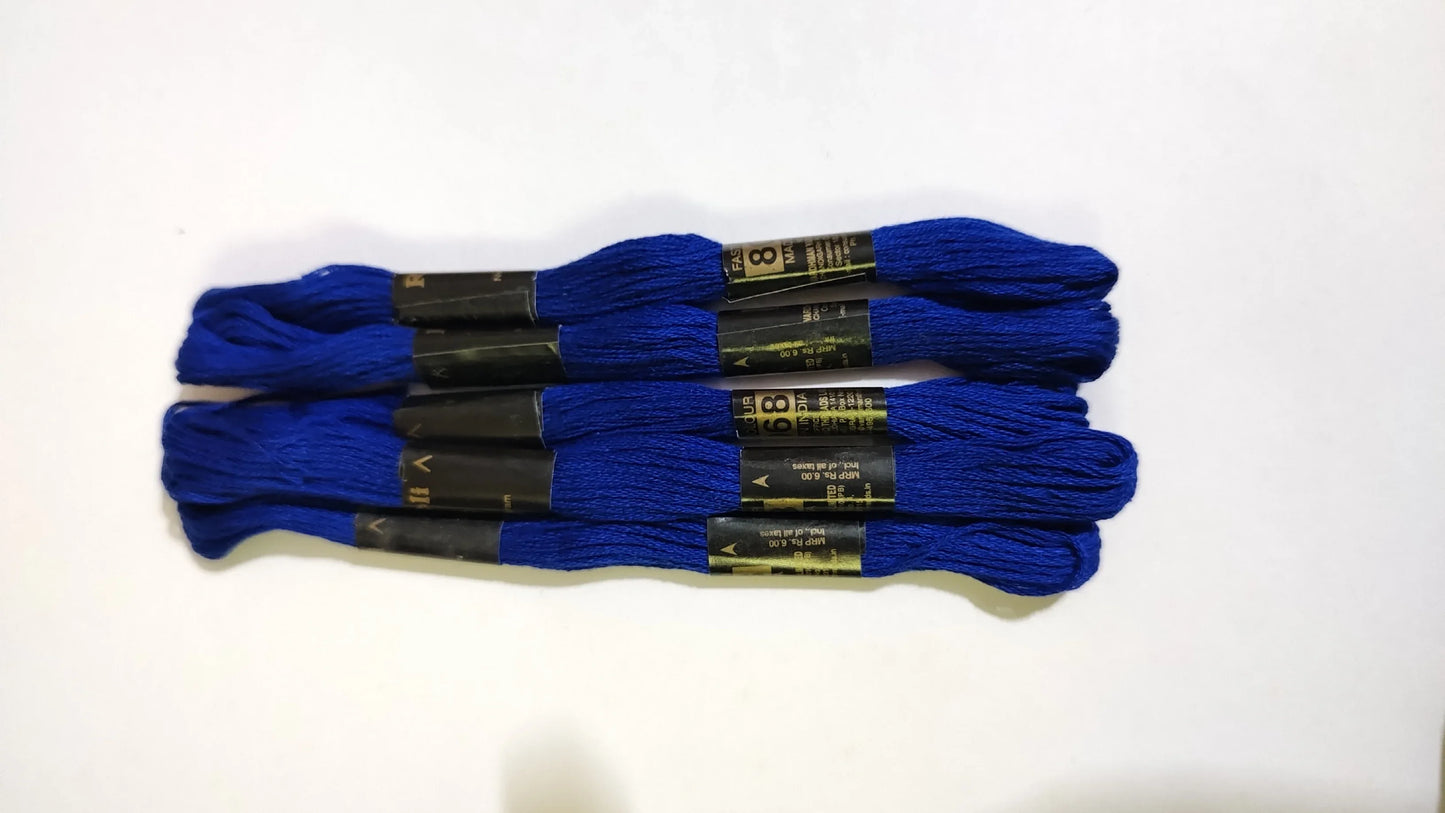 PU Vardman Hand Embroidery Thread 5 Skeins - blue 8068