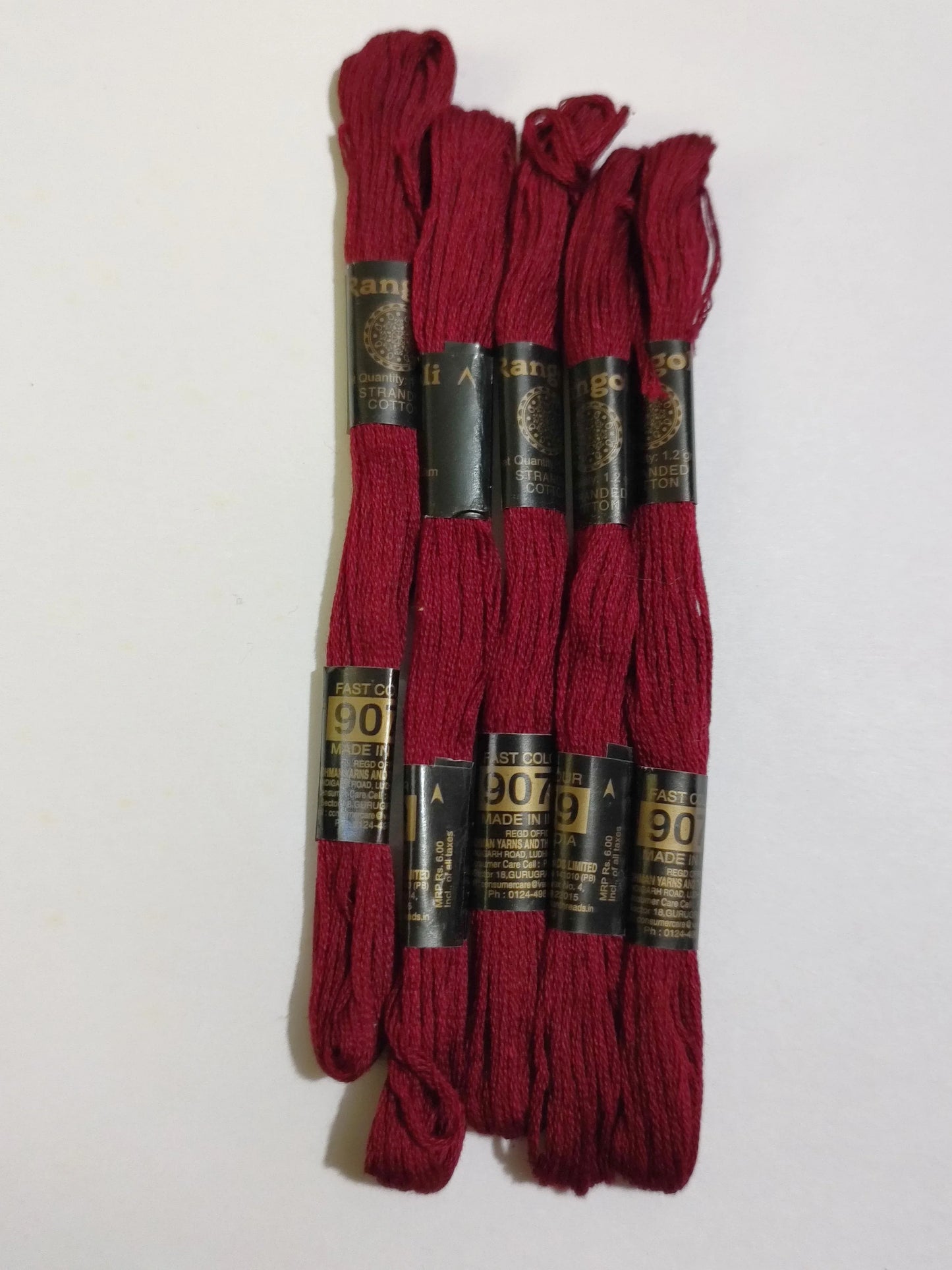 PU Vardman Hand Embroidery Thread 5 Skeins - maroon 9079