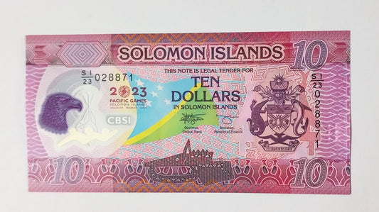 solomon islands 10 dollar POLYMER 2023 P39 UNC ( Commemorative )
