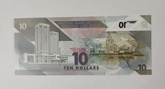 Trinidad and tobago 10 dollar POLYMER 2020 P62 UNC