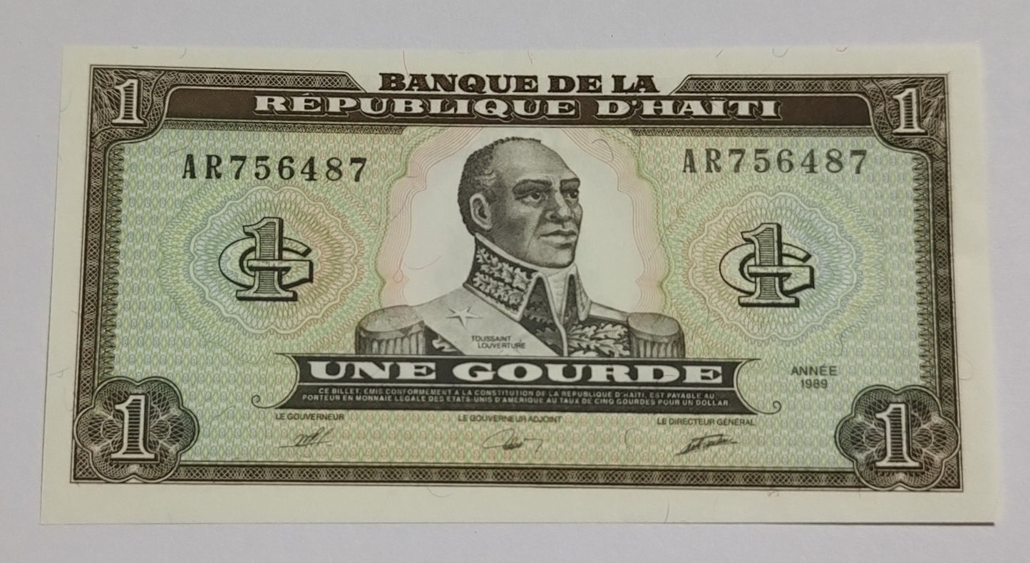 Haiti 1 gourde 1989 P253 UNC