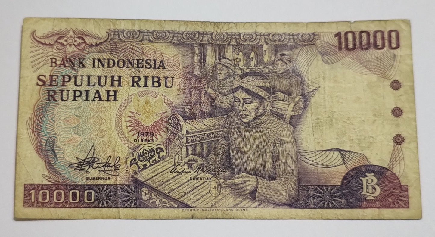 Indonesia 10000 Rupiah 1979 P118 Used