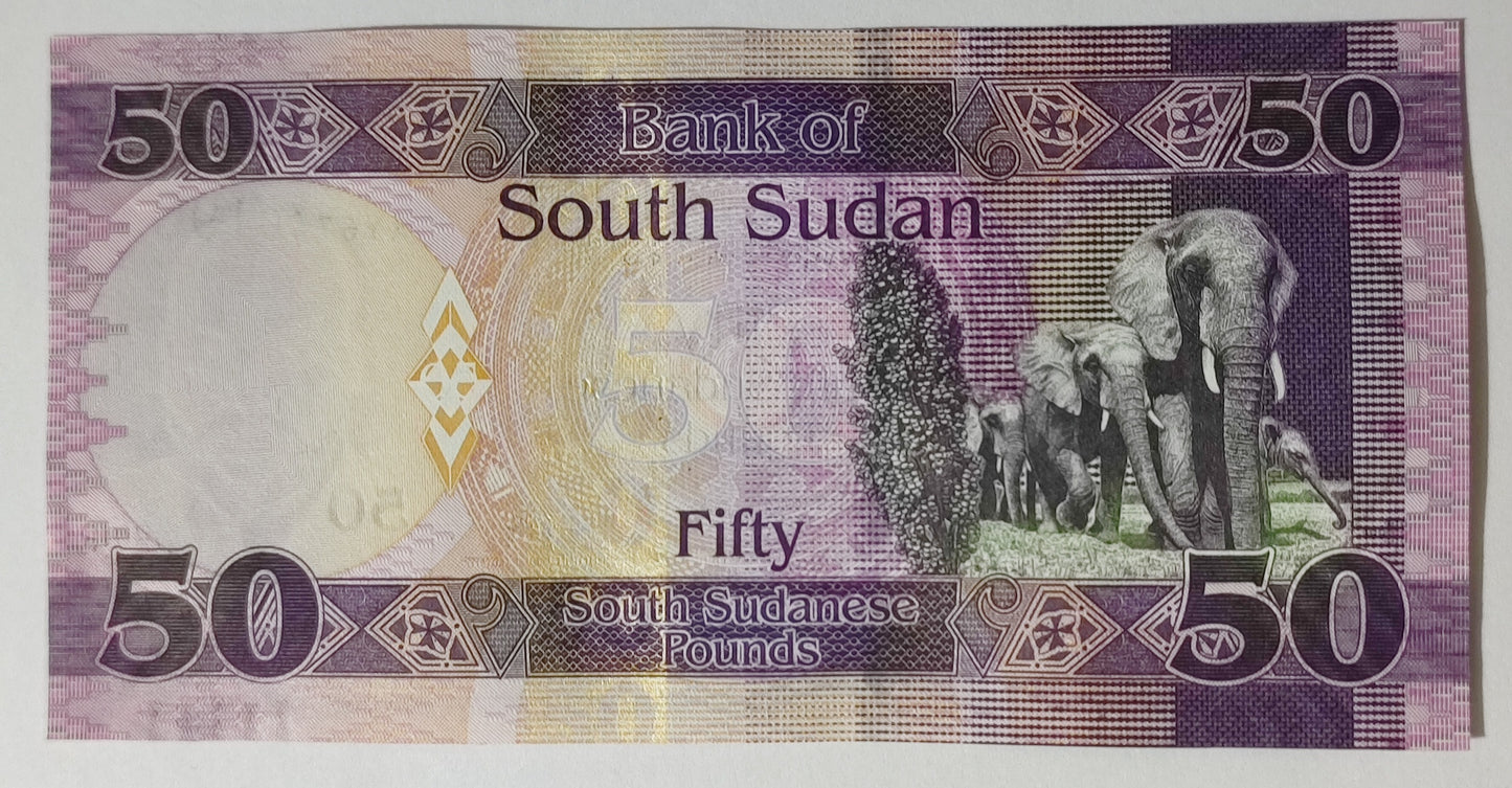 South Sudan 50 Pound 2019 UNC Banknote - ZealHobbieZ