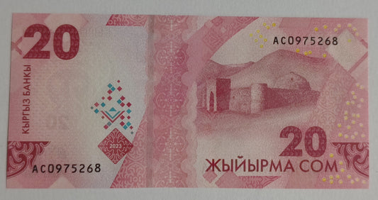 Kyrgyzstan 20 Som 2023 P34 UNC