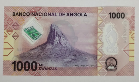 Angola 1000 Kwanzas Polymer 2023 UNC - World Banknote Collection