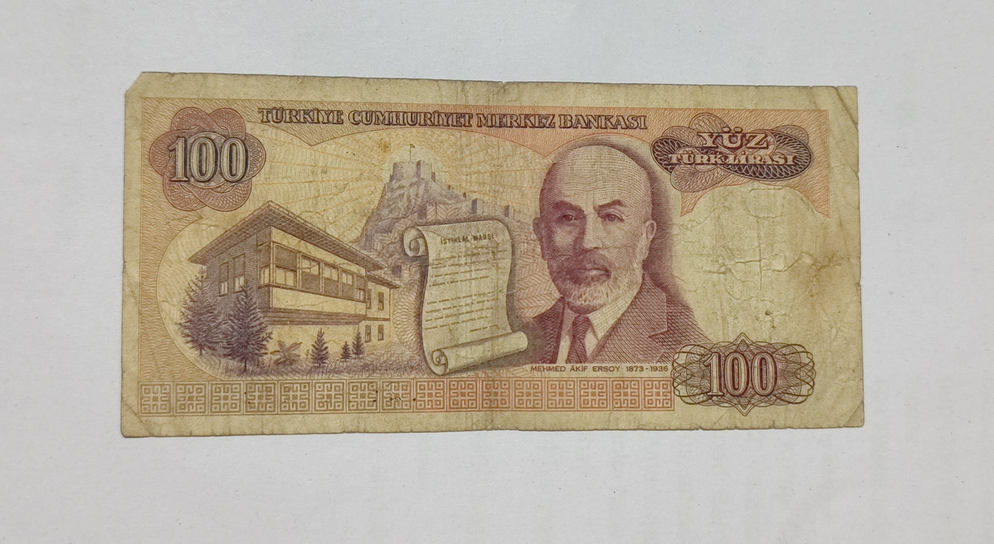 Turkey 100 lira 1983-84 P194 used