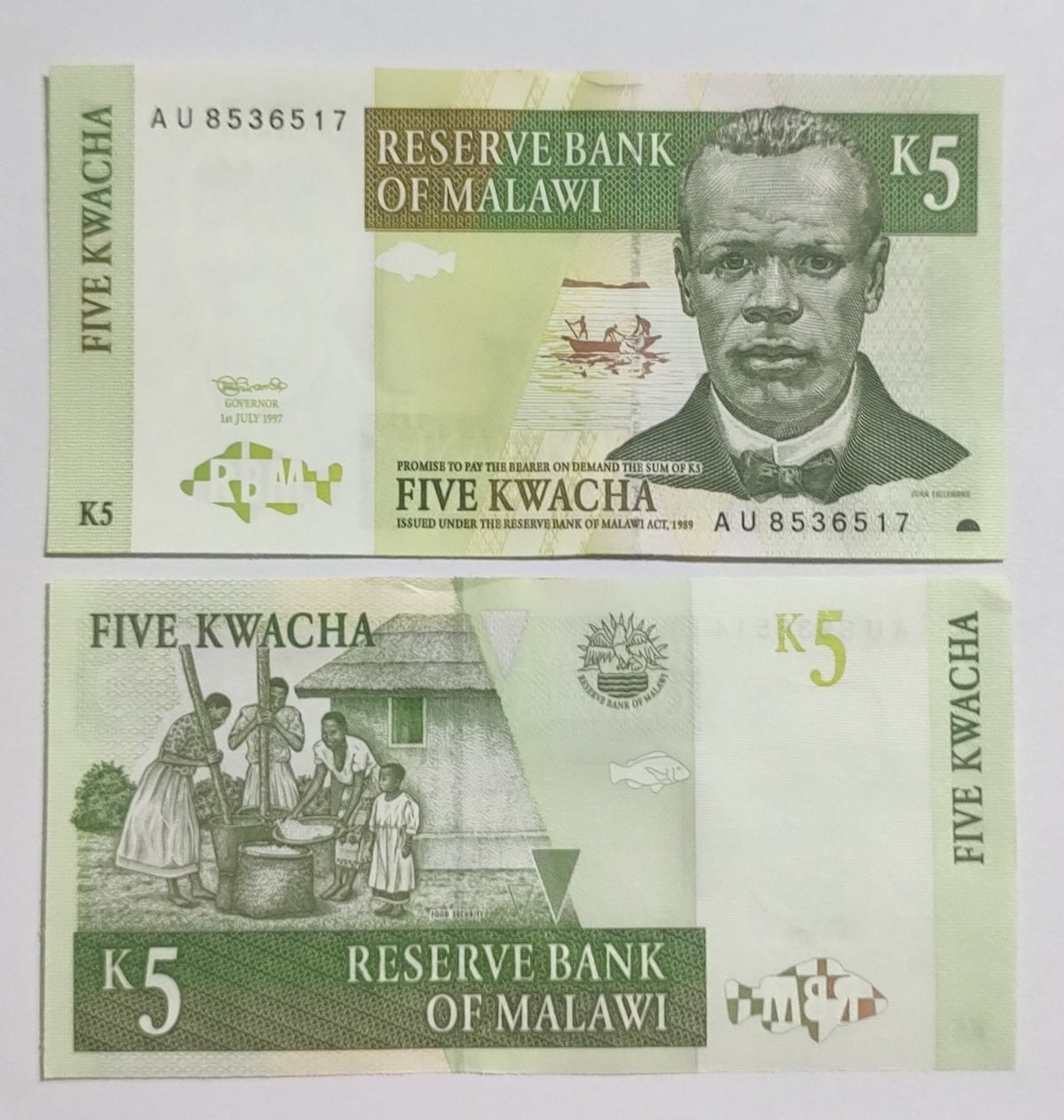 Malawi 5 Kwacha 1997 P36 UNC
