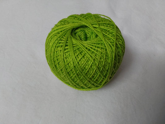 3ply Cotton Yarn for Crochet/Knitting Parrot green - ZealHobbieZ
