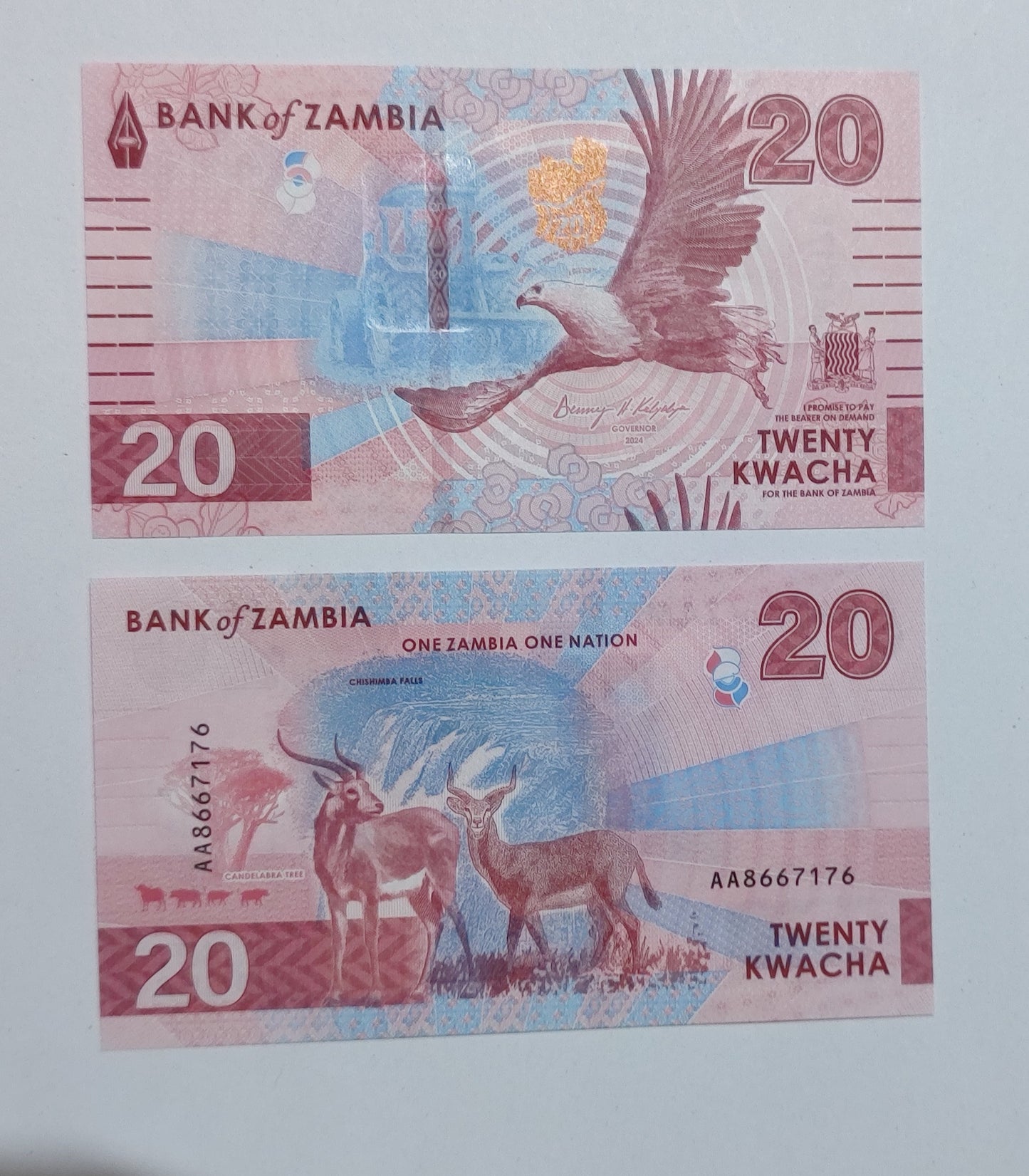Zambia 20 Kwacha 2024 P63 UNC - World Bank note collection