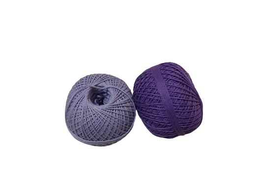 PU 3ply Crochet/Knitting Cotton Yarn combo Purple&Lavender - ZealHobbieZ