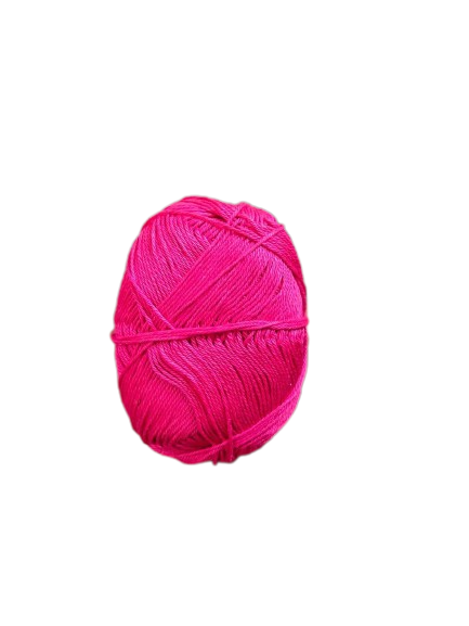 MERCERIZED Cotton 2mm thickness 4ply Yarn 100grams for Knitting/Crochet Craft (Rani Pink) (Copy)