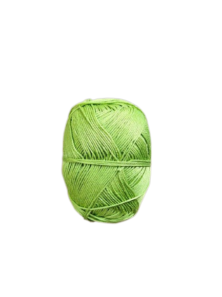 MERCERIZED Cotton 2mm thickness 4ply Yarn 100grams for Knitting/Crochet Craft (Green)
