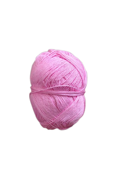 MERCERIZED Cotton 2mm thickness 4ply Yarn 100grams for Knitting/Crochet Craft (Light Pink)