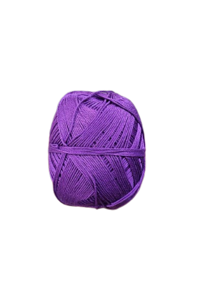 MERCERIZED Cotton 2mm thickness 4ply Yarn 100grams for Knitting/Crochet Craft (Purple)