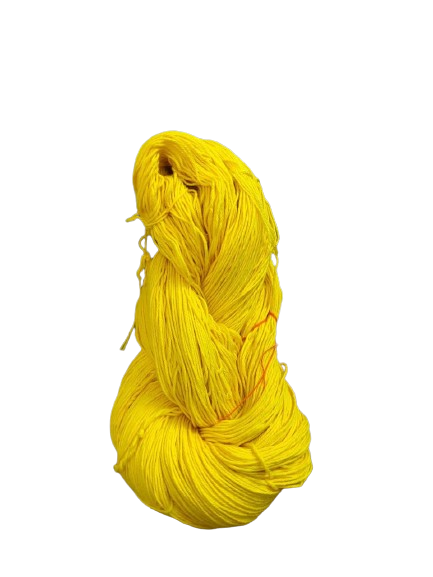 PU 4ply Cotton Yarn for Crochet/Knitting Yellow - Canary