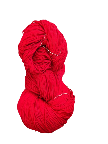 PU 4ply Cotton Yarn for Crochet/Knitting Red - Blood